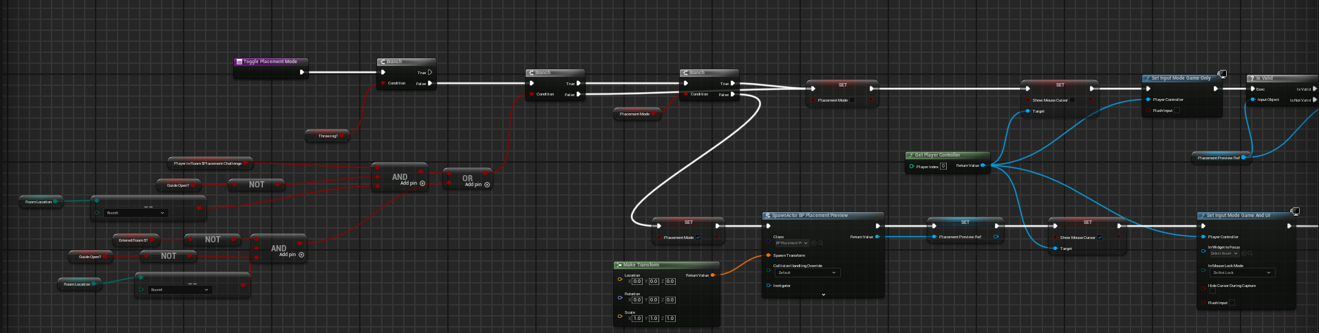 Placement Mode1 blueprint code sample